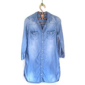 Chambray Button up Tunic
